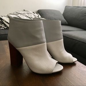Gray/White Booties
